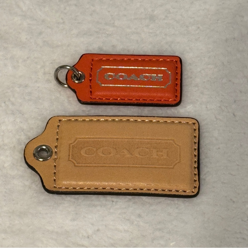 2 Coach Leather Tags/Keychains